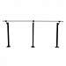 Single Bar Collared Aluminum Adjustable Height Floor Mount Ballet Barre System