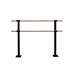 Double Bar Modern Aluminum Fixed Height Floor Mount Ballet Barre System