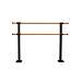 Double Bar Traditional Wood Fixed Height Floor Mount Ballet Barre System