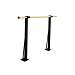 Single Bar Traditional Wood Fixed Height Floor Mount Fitness Barre System