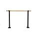 Single Bar Traditional Wood Fixed Height Floor Mount Ballet Barre System