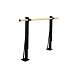 Single Bar Traditional Wood Adjustable Height Floor Mount Fitness Barre System
