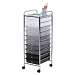 10 Drawer Shaded Storage Cart