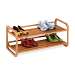 2 Tier Stackable Bamboo Shoe Shelf