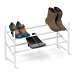 2 Tier Expandable Shoe Rack, White