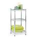 3 Tier Chrome Wire Shelving Tower, 14x15x30