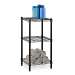 3 Tier Black Wire Shelving Tower 14x15x30in