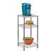3 Tier Shelving Chrome With Wood