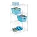 4 Tier Storage Shelf, White Wire