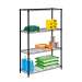 4 Tier Black Shelving Unit 250 Lbs