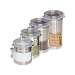 4 Pack Stainless & Acrylic Canisters