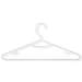 60 Pack Brilliant White Plastic Hangers