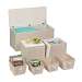 7 Pc Ottoman Storage Set, Cream