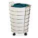 Chrome Rolling Hamper