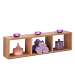 Bamboo Triple Cube Wall Shelf