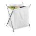 Chrome 3 Compartment Folding Hamper with Cover