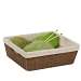 Parchment Cord Basket with Liner, Espresso