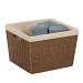 Parchment Cord Basket with Liner, Espresso