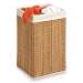 Square Bamboo Wicker Hamper