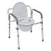 Aluminum Folding Commode with Padded Armrests