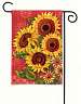 Red Barn Sunflowers Garden Flag