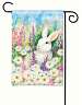 White Bunny Garden Flag