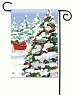 Sleigh Stop Garden Flag