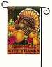 Give Thanks Turkey Garden Flag