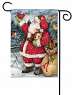 Birdhouse Santa Garden Flag
