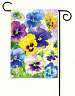 Mixed Pansies Garden Flag