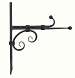 12 inch Forged Leaf and Vine Bracket Black
