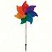 18 inch Rainbow Poly Petal Pinwheel Spinner