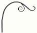 12 inch Forged Vine Bracket Black
