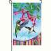 Hummingbirds with Paisley Garden Flag