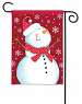 Red Snowman Garden Flag
