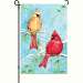 Winter Cardinal Garden Flag