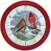 Winter Light Cardinal 8 Clock