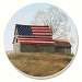Patriotic Barn Coasters Set of 4