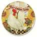 Farmland Rooster Coasters Set of 4