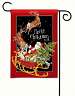 Santa's Sleigh Garden Flag