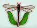 Black Dragonfly wLeaves Sun Catcher