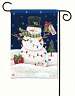 Snowman Lights Garden Flag