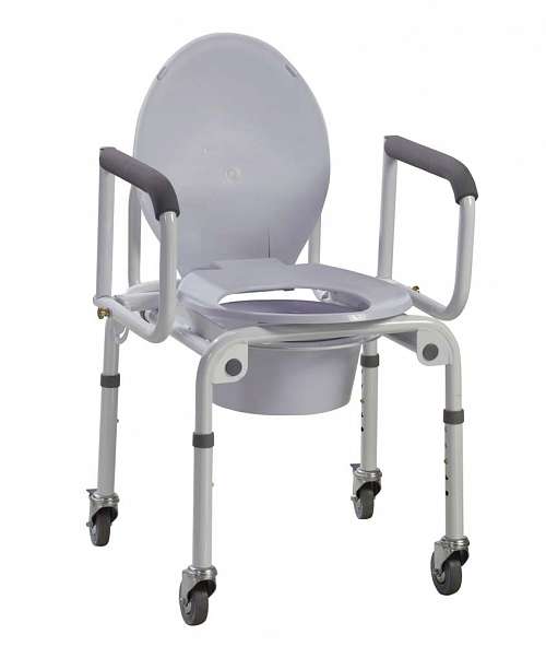 Drop Arm Commode with Padded Arm Rest