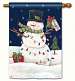 Snowman Lights Standard Flag