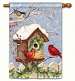 Christmas Birdhouse Standard Flag
