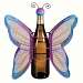 Beautiful Butterfly Metal Wine Bottle & Cork Holder
