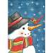 Cardinal Snowman Garden Flag