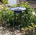 Mosaic Ceramic Solar Birdbath with Metal Stand