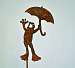 Frog with Umbrella Pick set of 3