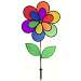 Double Wheel 12 Petal Flower w Leaves Spinner